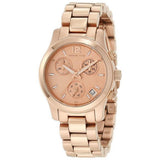 Buy Shop Michael Kors Runway Chronograph Rose Gold Dial Rose Gold Steel Strap Watch for Women - MK5430 USA Online