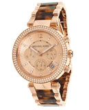 Buy Shop Michael Kors Parker Rose Gold Dial Two Tone Steel Strap Watch for Women - MK5538 USA Online