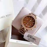 Buy Shop Michael Kors Parker Chronograph Brown Dial Brown Steel Strap Watch For Women - MK5578 USA Online
