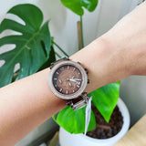 Buy Shop Michael Kors Parker Chronograph Brown Dial Brown Steel Strap Watch For Women - MK5578 USA Online