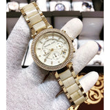 Buy Shop Michael Kors Parker Chronograph Silver Dial Two Tone Steel Strap Watch For Women - MK5687 USA Online
