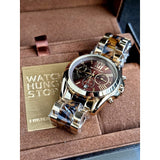 Buy Shop Michael Kors Bradshaw Chronograph Brown Dial Two Tone Steel Strap Watch For Women - MK5696 USA Online