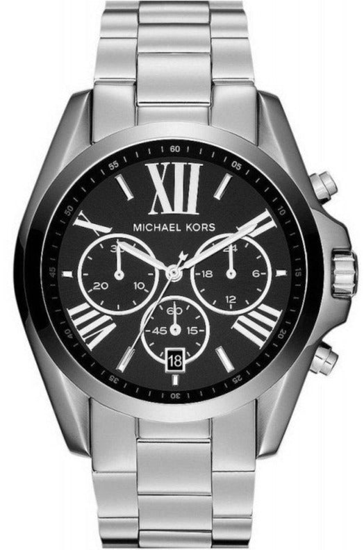 Buy Shop Michael Kors Bradshaw Black Dial Silver Steel Strap Watch for Men - MK5705 USA Online