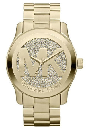 Buy Shop Michael Kors Runway Gold Dial Gold Steel Strap Watch for Women - MK5706 USA Online