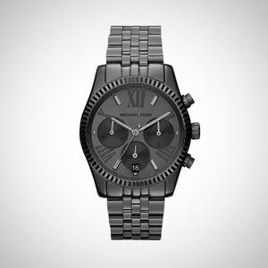 Buy Shop Michael Kors Lexington Chronograph Black Dial Black Steel Strap Watch For Women - MK5709 USA Online