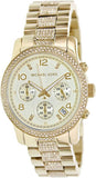 Buy Shop Michael Kors Runway Gold Dial Gold Steel Strap Watch for Women - MK5826 USA Online