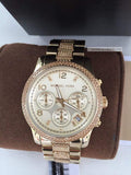 Buy Shop Michael Kors Runway Gold Dial Gold Steel Strap Watch for Women - MK5826 USA Online