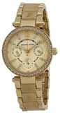 Buy Shop Michael Kors Parker Gold DIal Gold Steel Strap Watch for Women - MK5842 USA Online