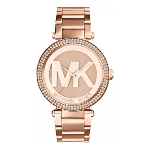 Buy Shop Michael Kors Parker Rose Gold Dial Rose Gold Steel Strap Watch for Women - MK5865 USA Online