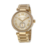 Buy Shop Michael Kors Skylar Gold Dial Gold Steel Strap Watch for Women - MK5867 USA Online