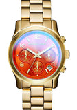 Buy Shop Michael Kors Runway Iridescent Pink Dial Gold Steel Strap Watch for Women - MK5939 USA Online