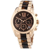 Buy Shop Michael Kors Bradshaw Chronograph Brown Dial Two Tone Steel Strap Watch For Women - MK5944 USA Online