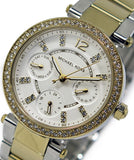 Buy Shop Michael Kors Parker White Dial Two Tone Steel Strap Watch for Women - MK6055 USA Online