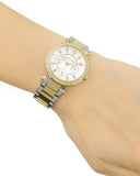Buy Shop Michael Kors Parker White Dial Two Tone Steel Strap Watch for Women - MK6055 USA Online