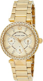 Buy Shop Michael Kors Parker White Dial Gold Steel Strap Watch for Women - MK6056 USA Online