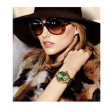 Buy Shop Michael Kors Skylar Green Dial Gold Steel Strap Watch for Women - MK6065 USA Online