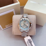 Buy Shop Michael Kors Bradshaw Chronograph Blue Dial Silver Steel Strap Watch For Women - MK6098 USA Online