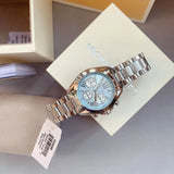 Buy Shop Michael Kors Bradshaw Chronograph Blue Dial Silver Steel Strap Watch For Women - MK6098 USA Online