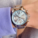 Buy Shop Michael Kors Bradshaw Chronograph Blue Dial Silver Steel Strap Watch For Women - MK6098 USA Online