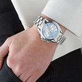 Buy Shop Michael Kors Bradshaw Chronograph Blue Dial Silver Steel Strap Watch For Women - MK6098 USA Online