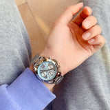 Buy Shop Michael Kors Bradshaw Chronograph Blue Dial Silver Steel Strap Watch For Women - MK6098 USA Online