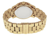 Buy Shop Michael Kors Runway Chronograph Orange Dial Gold Steep Strap Watch For Women - MK6162 USA Online