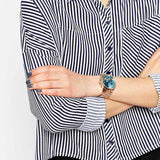 Buy Shop Michael Kors Runway Chronograph Turquoise Dial Rose Gold Steel Strap Watch For Women - MK6164 USA Online