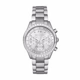 Buy Shop Michael Kors Brinkley Diamonds Silver Dial Silver Steel Strap Watch for Women - MK6186 USA Online