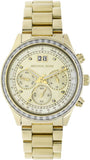 Buy Shop Michael Kors Brinkley Diamonds Gold Dial Gold Steel Strap Watch for Women - MK6187 USA Online