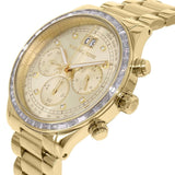 Buy Shop Michael Kors Brinkley Diamonds Gold Dial Gold Steel Strap Watch for Women - MK6187 USA Online