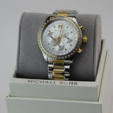 Buy Shop Michael Kors Brinkley Chronograph Silver Dial Two Tone Steel Strap Watch for Women - MK6188 USA Online