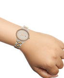 Buy Shop Michael Kors Whitley Analog White Dial Two Tone Steel Strap Watch For Women - MK6228 USA Online