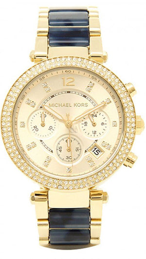 Buy Shop Michael Kors Parker Gold Dial Two Tone Steel Strap Watch for Women - MK6238 USA Online