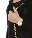 Buy Shop Michael Kors Madelyn Quartz Gold Dial Gold Steel Strap Watch For Women - MK6287 USA Online