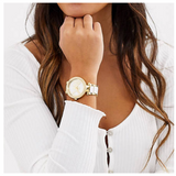Buy Shop Michael Kors Parker White Dial Two Tone Steel Strap Watch for Women - MK6313 USA Online