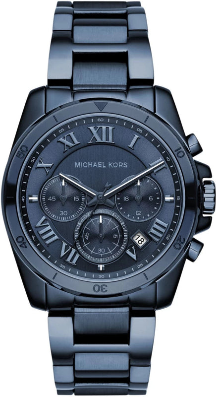 Buy Shop Michael Kors Brecken Chronograph Quartz Blue Dial Blue Steel Strap Watch For Men - MK6361 USA Online