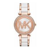 Buy Shop Michael Kors Parker White Dial Two Tone Steel Strap Watch for Women - MK6365 USA Online