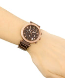Buy Shop Michael Kors Parker Analog Quartz Brown Dial Brown Steel Strap Watch For Women - MK6378 USA Online