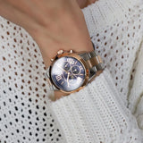 Buy Shop Michael Kors Bradshaw Chronograph Blue Dial Two Tone Steel Strap Watch For Women - MK6389 USA Online
