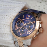 Buy Shop Michael Kors Bradshaw Chronograph Blue Dial Two Tone Steel Strap Watch For Women - MK6389 USA Online