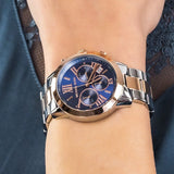 Buy Shop Michael Kors Bradshaw Chronograph Blue Dial Two Tone Steel Strap Watch For Women - MK6389 USA Online