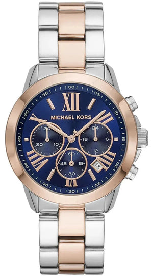 Buy Shop Michael Kors Bradshaw Chronograph Blue Dial Two Tone Steel Strap Watch For Women - MK6389 USA Online
