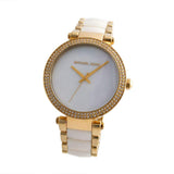Buy Shop Michael Kors Parker Mother of Pearl Dial Two Tone Steel Strap Watch for Women - MK6400 USA Online