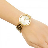 Buy Shop Michael Kors Garner Quartz Gold Dial Gold Steel Strap Watch For Women - MK6408 USA Online