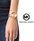 Buy Shop Michael Kors Garner Quartz Rose Gold Dial Rose Gold Steel Strap Watch For Women - MK6409 USA Online