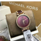 Buy Shop Michael Kors Parker Maroon Dial Two Tone Steel Strap Watch for Women - MK6412 USA Online