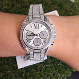 Buy Shop Michael Kors Mini Bradshaw Crystals Silver Dial Silver Steel Strap Watch For Women - MK6454 USA Online