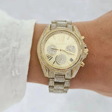 Buy Shop Michael Kors Mini Bradshaw Crystals Gold Dial Gold Steel Strap Watch For Women - MK6494 USA Online