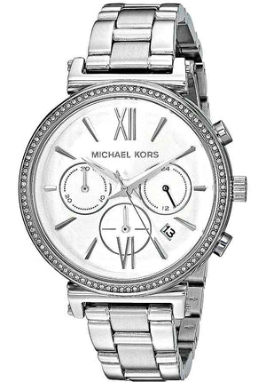 Buy Shop Michael Kors Sofie Quartz Silver Dial Silver Steel Strap Watch For Women - MK6575 USA Online