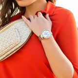 Buy Shop Michael Kors Parker Quartz Silver Dial Silver Steel Strap Watch For Women - MK6658 USA Online